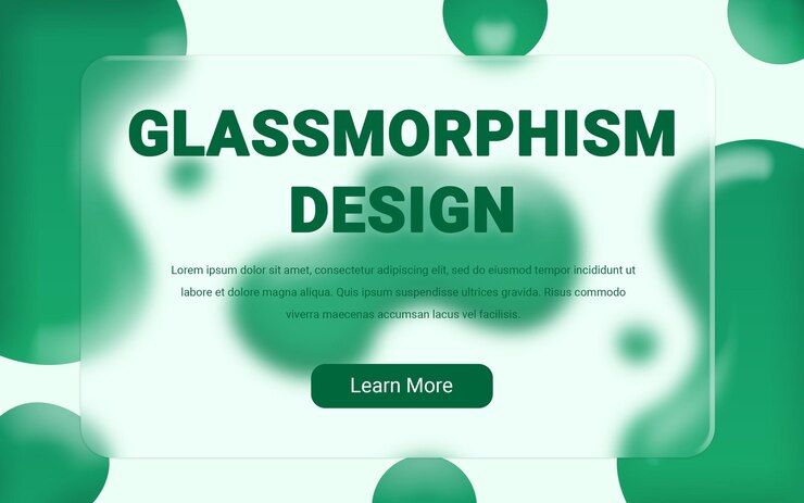 PSD diseño de glassmorphism para sitio web con cta y fondo líquido
