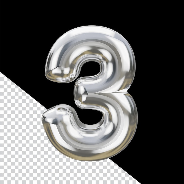 Diseño gráfico de globos de plata Materiales del concepto de plata