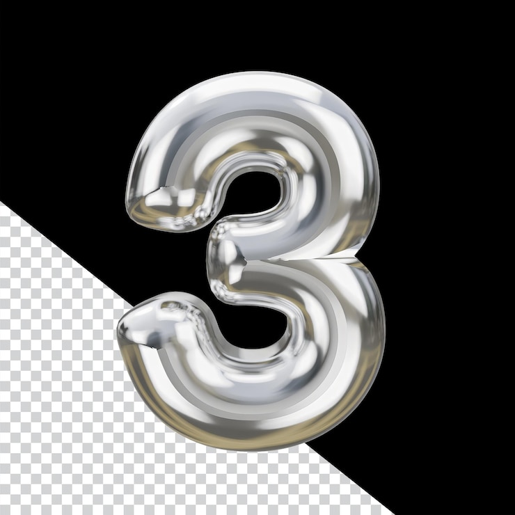 PSD diseño gráfico de globos de plata materiales del concepto de plata