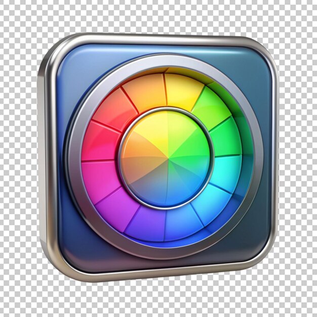 Diseño gráfico del icono del selector de colores renderización 3D