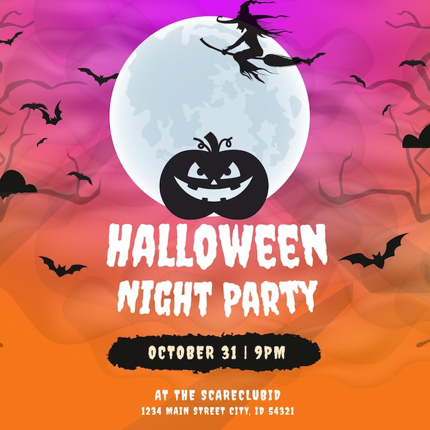 Diseño de Halloween de PSD