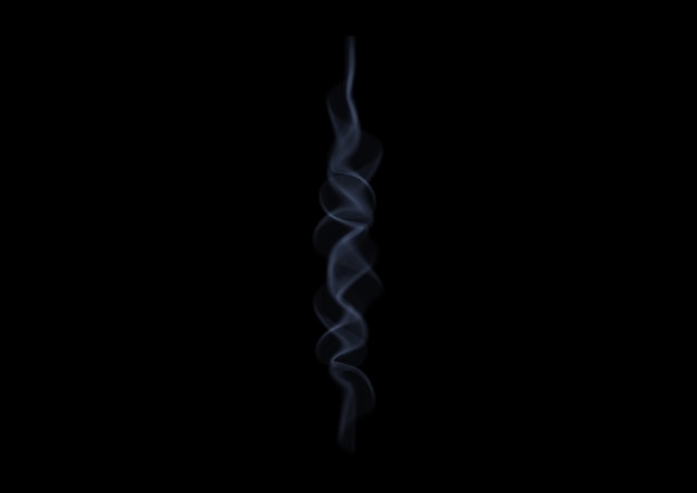 Diseño de humo PSD en fondo negro