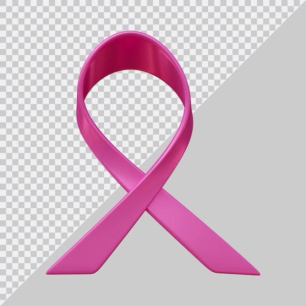 PSD diseño de icono de cinta de cáncer con estilo moderno 3d