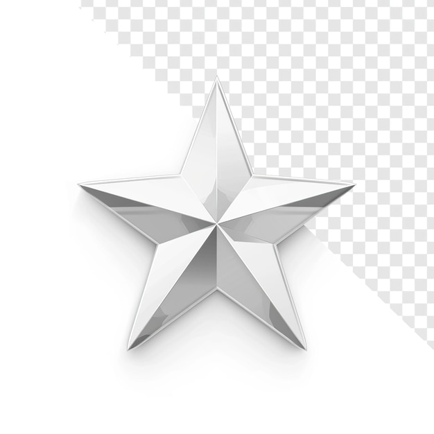 PSD diseño de icono de estrella blanca transparente fondo transparente