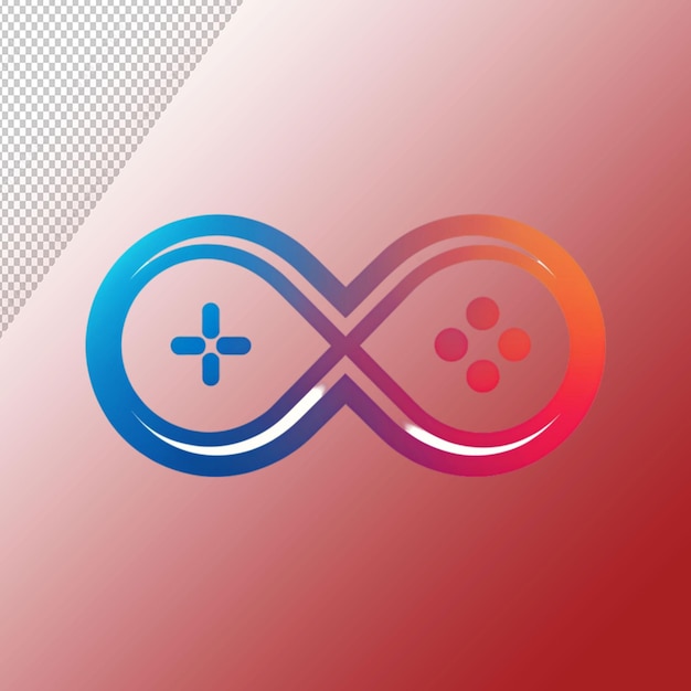 diseño de icono del logotipo de infinite game pad en un fondo transparente