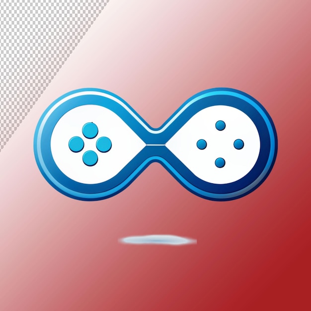 diseño de icono del logotipo de infinite game pad en un fondo transparente