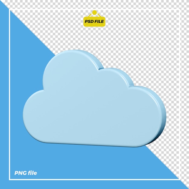 Diseño de icono de nube 3d