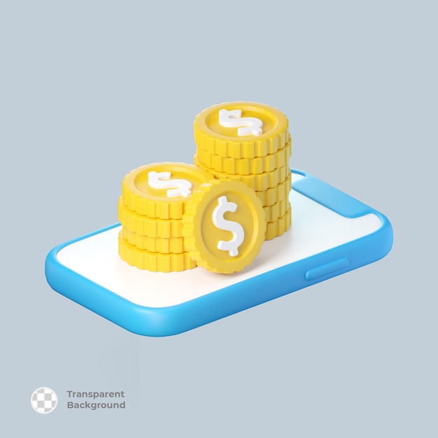 diseño de icono de pago electrónico 3d aislado