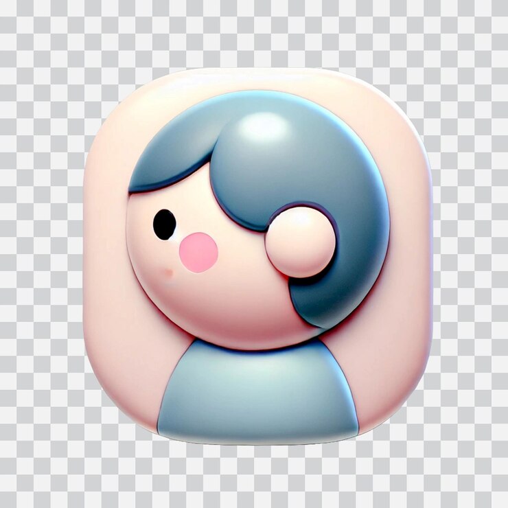 PSD diseño de icono de perfil 3d aislado en fondo transparente
