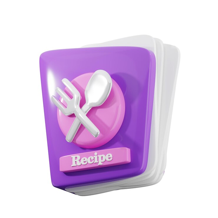 PSD diseño del icono de la receta