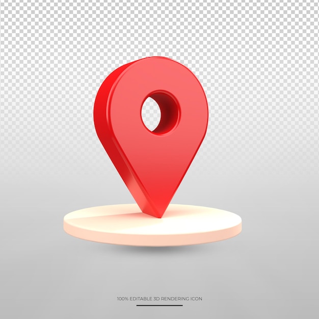 Diseño de icono de render 3d de ubicación