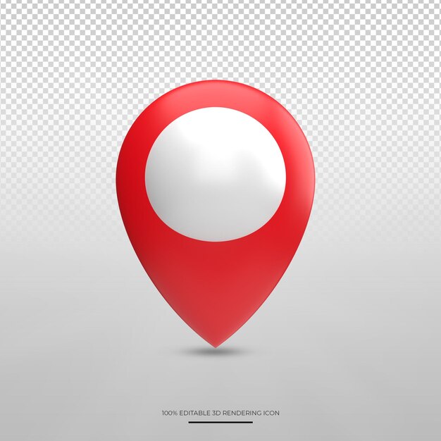Diseño de icono de render 3d de ubicación