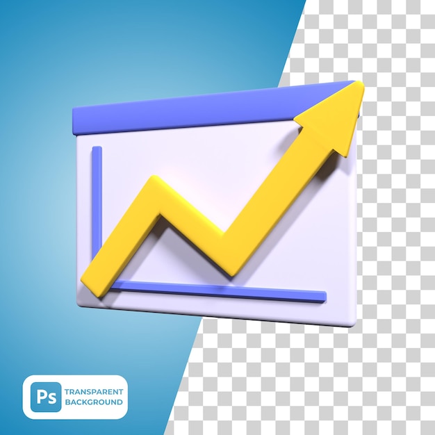 Diseño de icono de renderizado 3D gráfico PSD