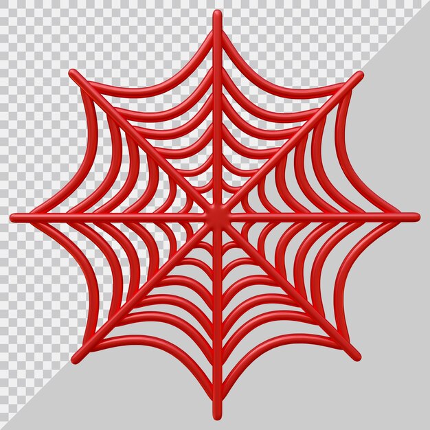 Diseño de icono de tela de araña en render 3d