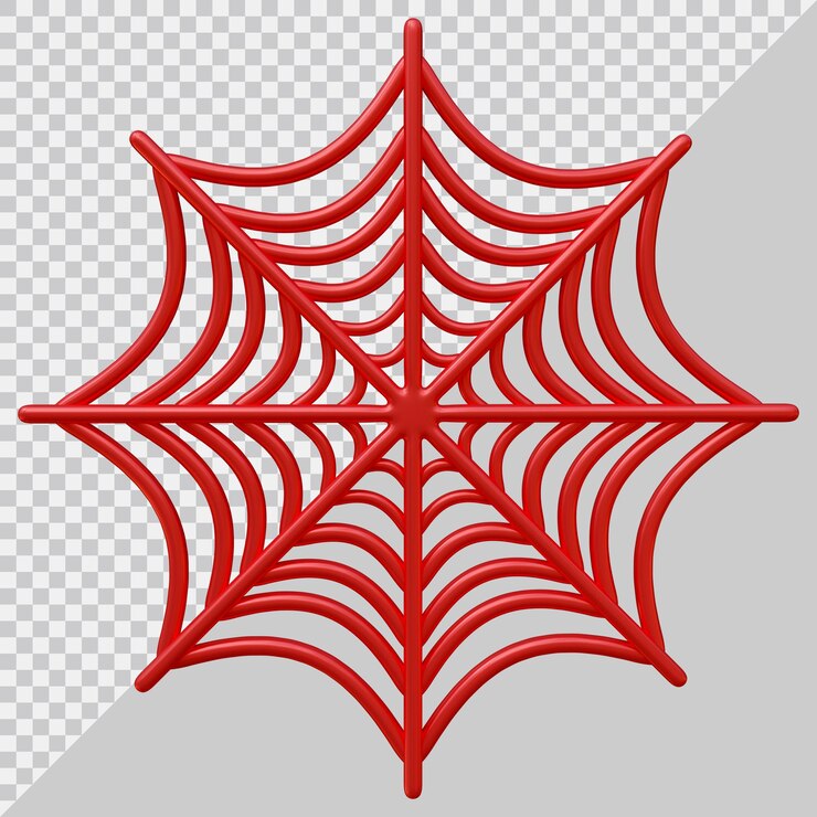 PSD diseño de icono de tela de araña en render 3d