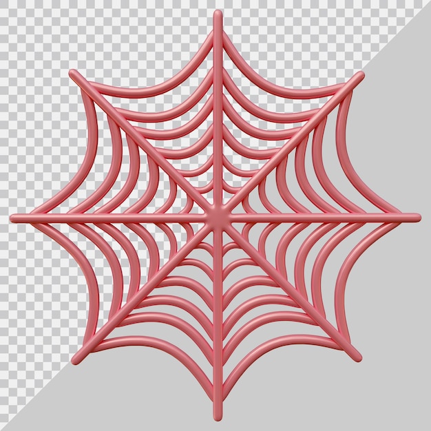 PSD diseño de icono de tela de araña en render 3d