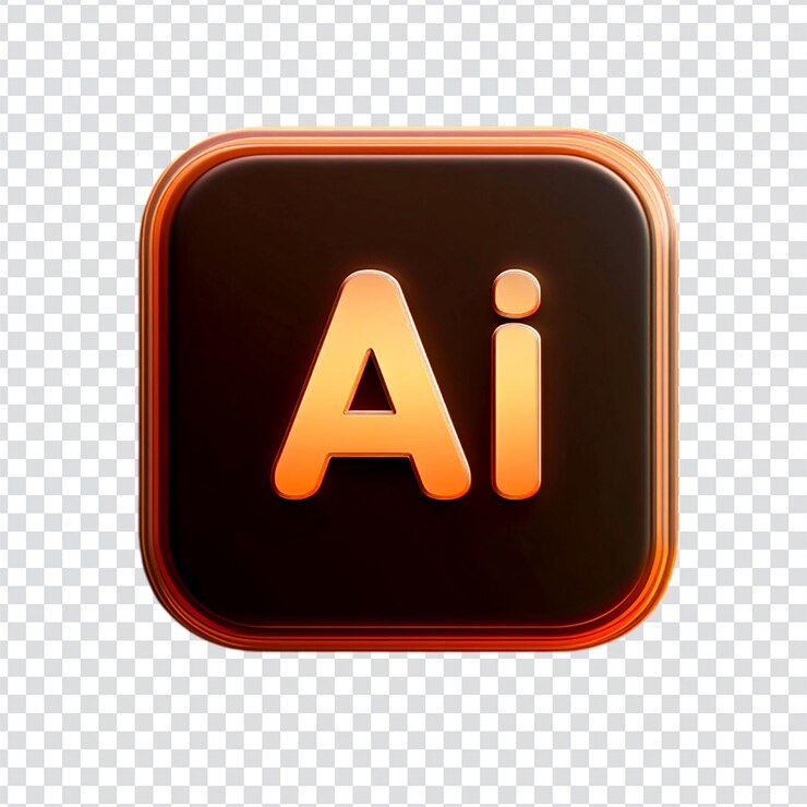 PSD diseño de íconos de adobe illustrator software en un fondo transparente
