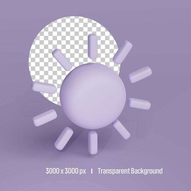 Diseño de íconos de sol en 3D