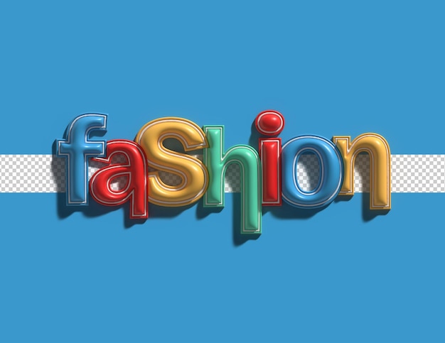 Diseño de ilustración 3D caligráfico de moda.