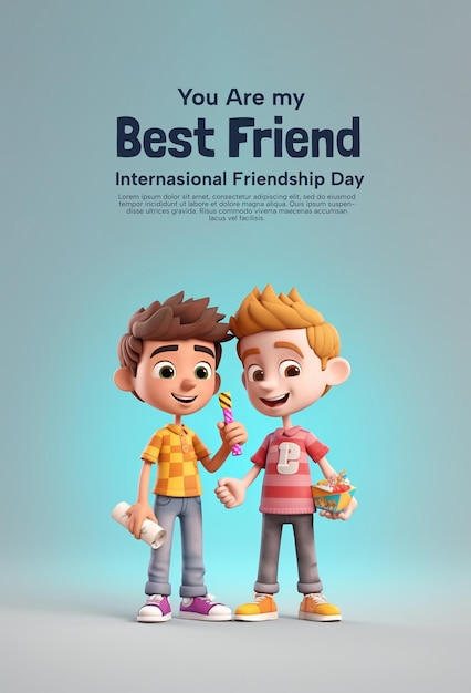 Diseño de la ilustración del cartel de los días de la amistad