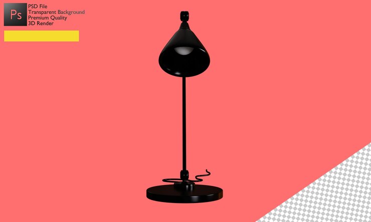 PSD diseño de ilustración de lámpara de mesa 3d