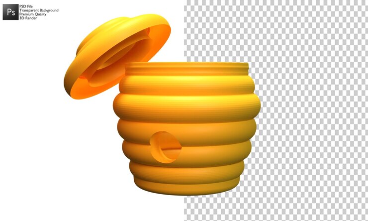 PSD diseño de ilustración de panal 3d