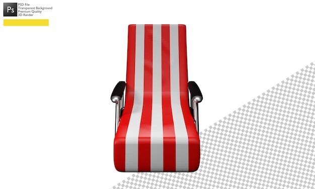 Diseño de ilustración de silla de playa 3D