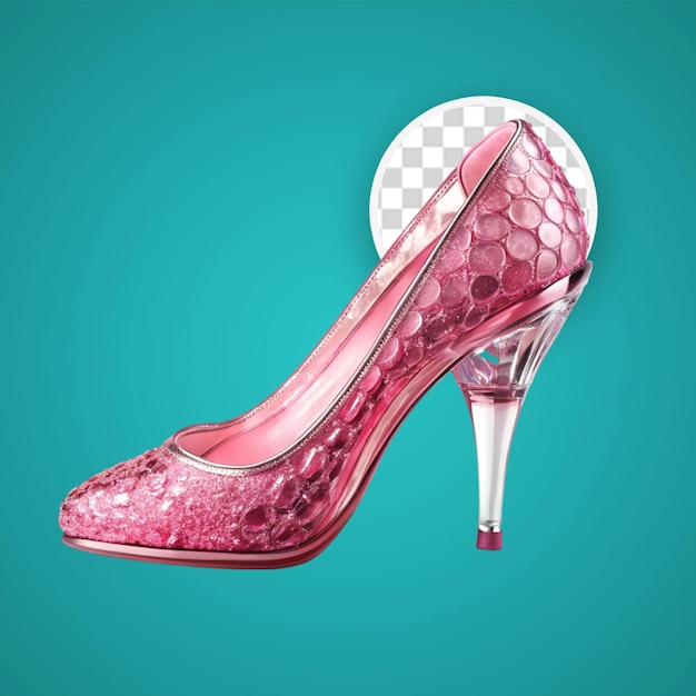 El diseño ilustrado del zapato de vidrio de cenicienta