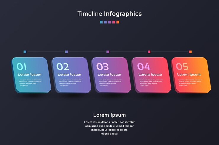 PSD diseño de infografía 3d timeline