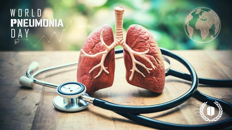 Diseño innovador de pancartas para el Día Mundial de la Pneumonía