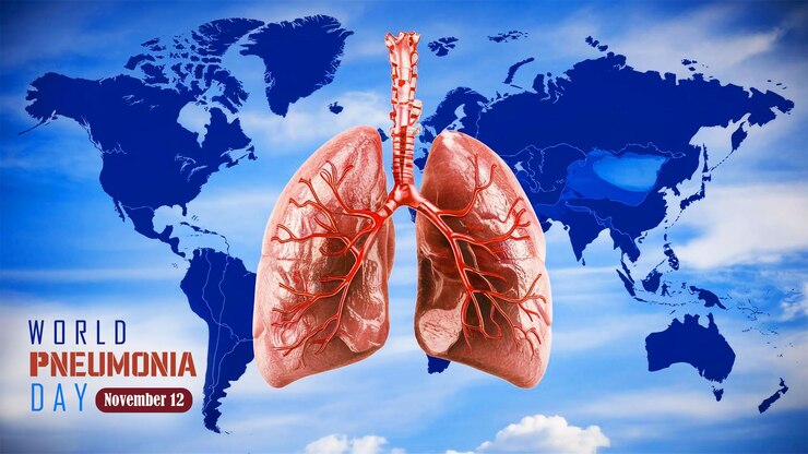 Diseño innovador de pancartas para el Día Mundial de la Pneumonía
