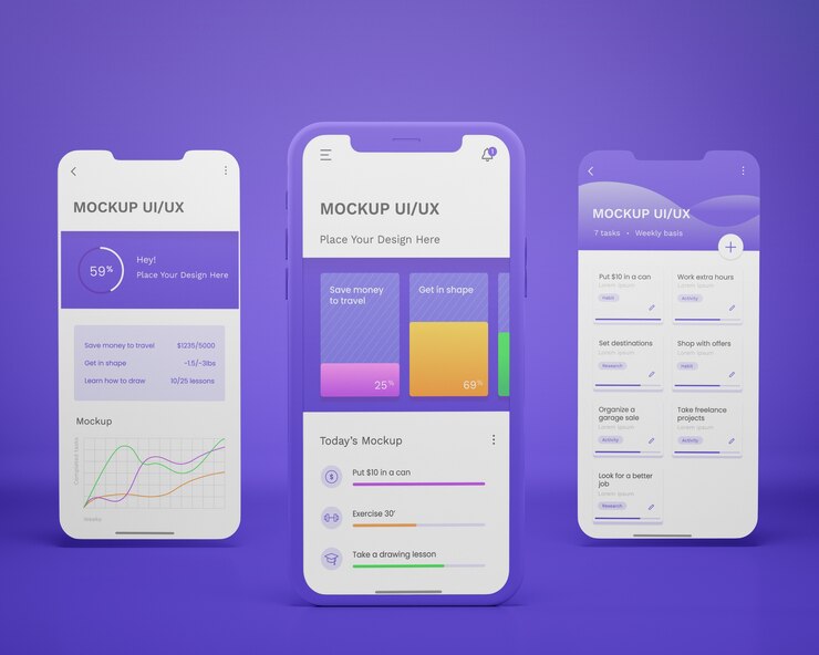 PSD diseño de interfaz ui y ux para teléfono inteligente