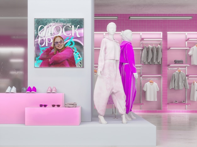 PSD diseño interior de una maquillaje de tienda