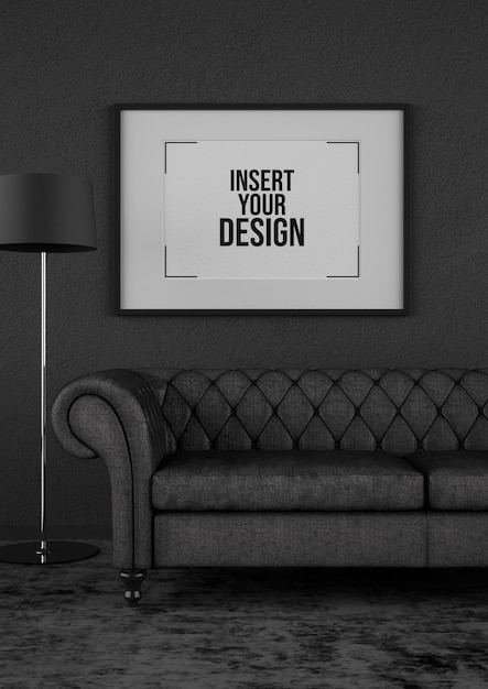 PSD diseño interior negro sobre negro