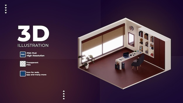 PSD diseño de interiores 3d