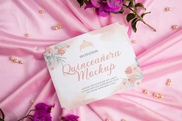 Diseño de la invitación de Quinceanera