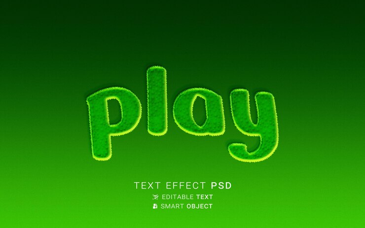 PSD diseño de juego de efectos de texto