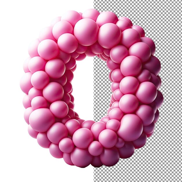 Diseño de letras 3d de fondo png de tipo de letra elegante