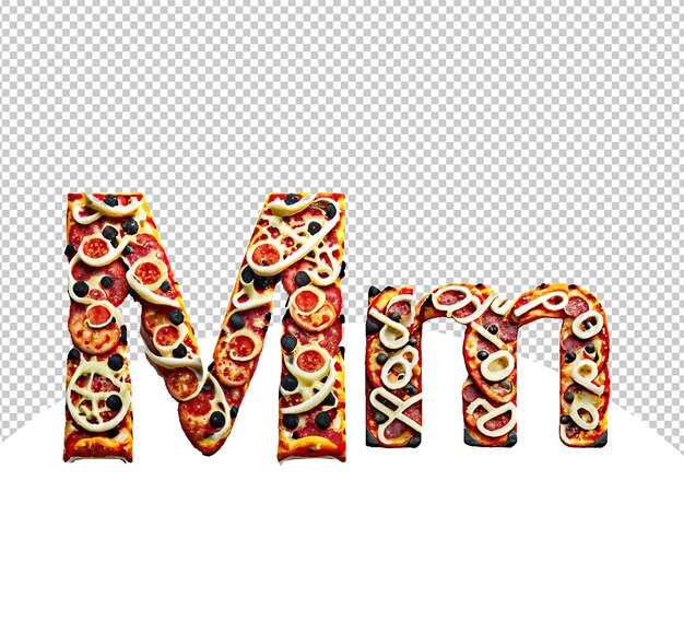 Diseño de letras de la pizza