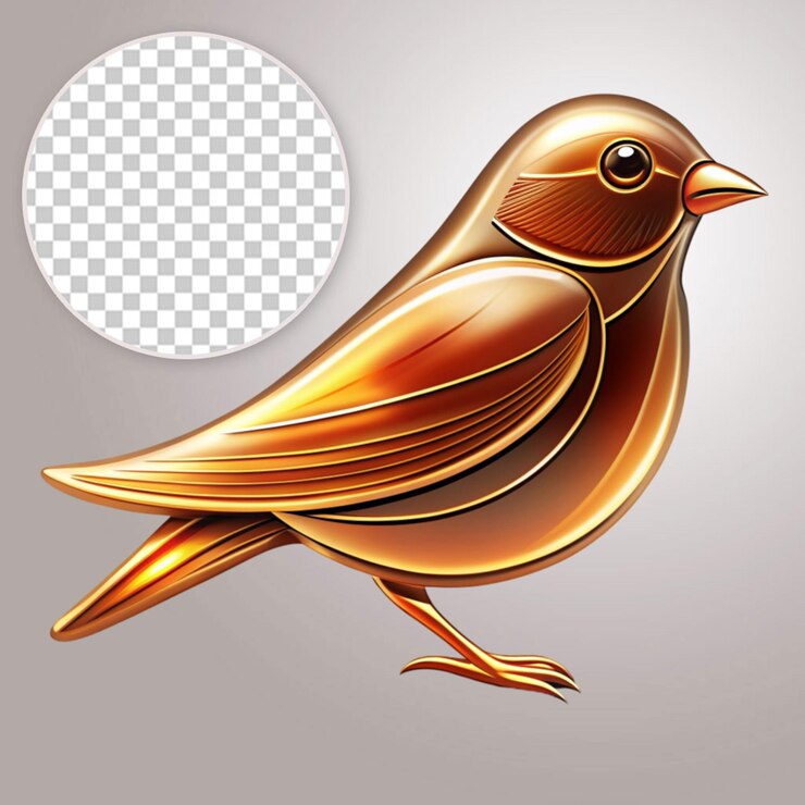 PSD diseño del logotipo del colibrí en gradiente sobre un fondo transparente