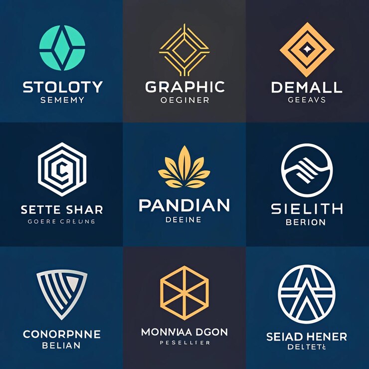 PSD diseño del logotipo del conjunto de iconos de montaña elementos del logotipo de rocas y picos ilustración vectorial
