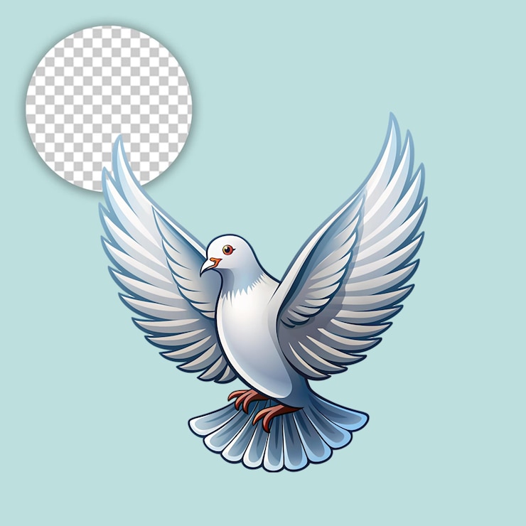 PSD diseño del logotipo de dove en un fondo transparente