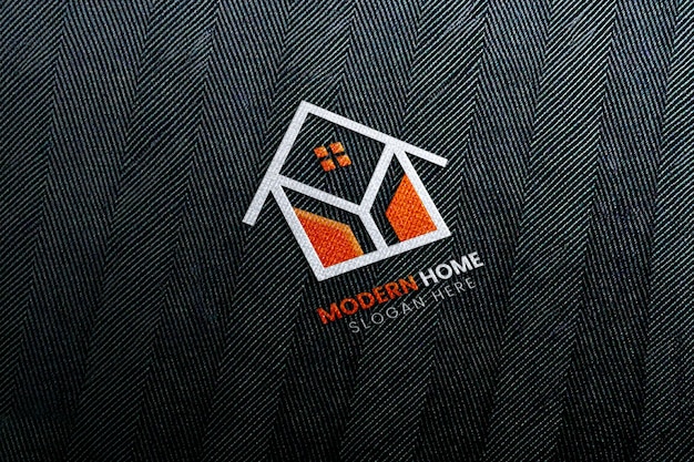 Diseño de logotipo de hogar moderno con una elegante representación del concepto de casa abstracta