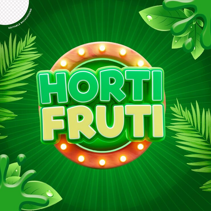 PSD diseño del logotipo de horti fruti