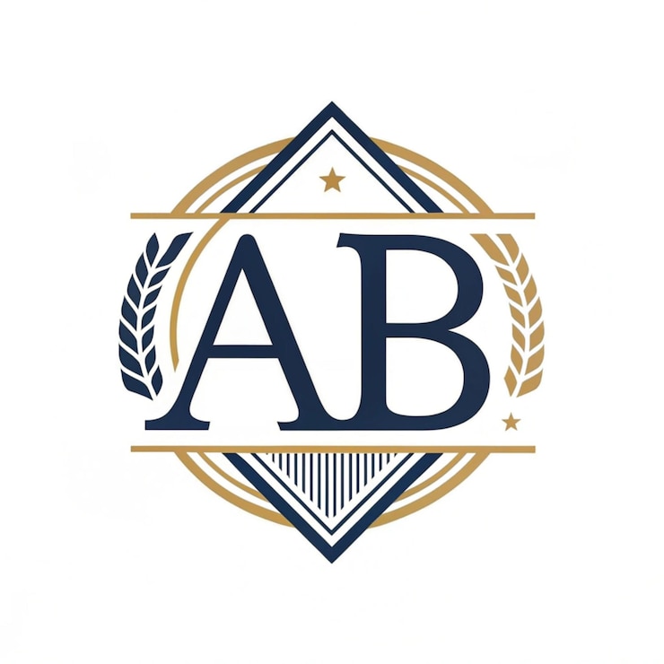 PSD diseño del logotipo de la letra ab logotipo del alfabeto ab
