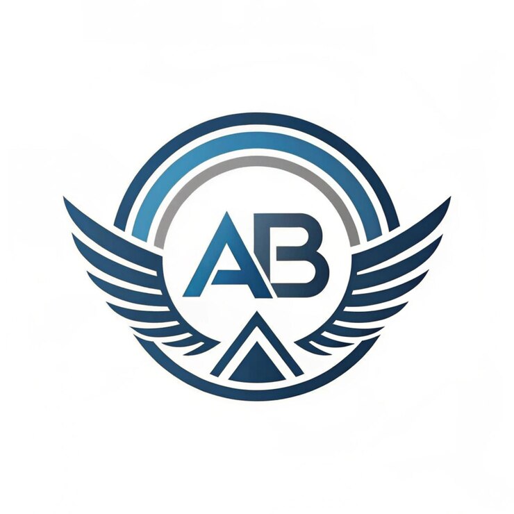 PSD diseño del logotipo de la letra ab logotipo del alfabeto ab
