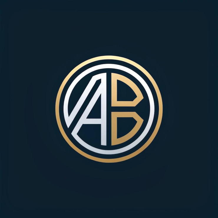 PSD diseño del logotipo de la letra ab luxury