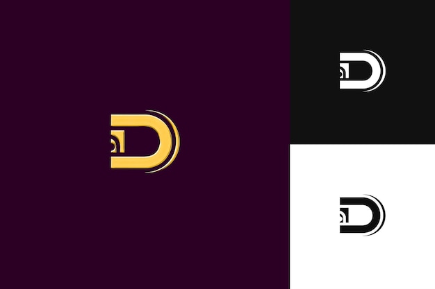 Diseño de logotipo de letra D con marca de combinación Estilo de diseño de logotipo con ilustración de forma D Diseños vectoriales de logotipo