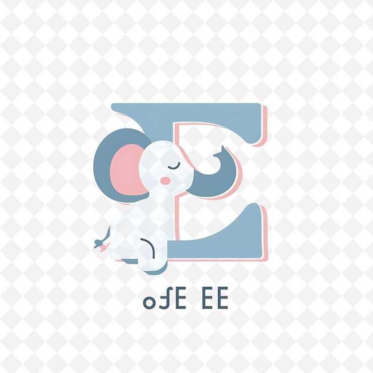 PSD diseño de logotipo con letra e con estilo pastel con e en forma de ilustración diseños vectoriales de logotipo