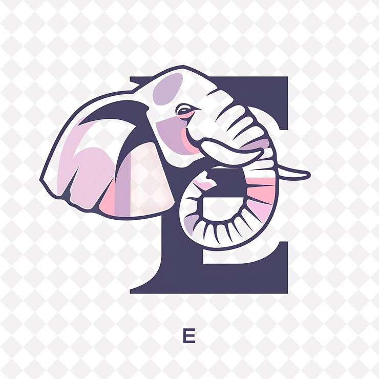 PSD diseño de logotipo con letra e con estilo pastel con e en forma de ilustración diseños vectoriales de logotipo